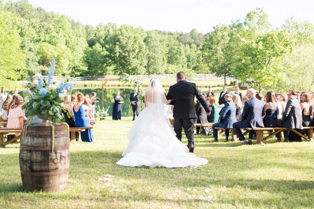 bride entering ceremony  | Raleigh NC Wedding photographer