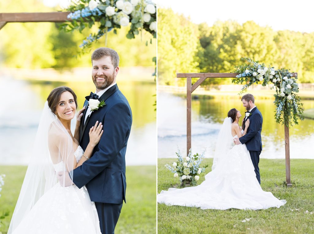 bride and groom at Southern Grace Farms | Raleigh NC Wedding photographer