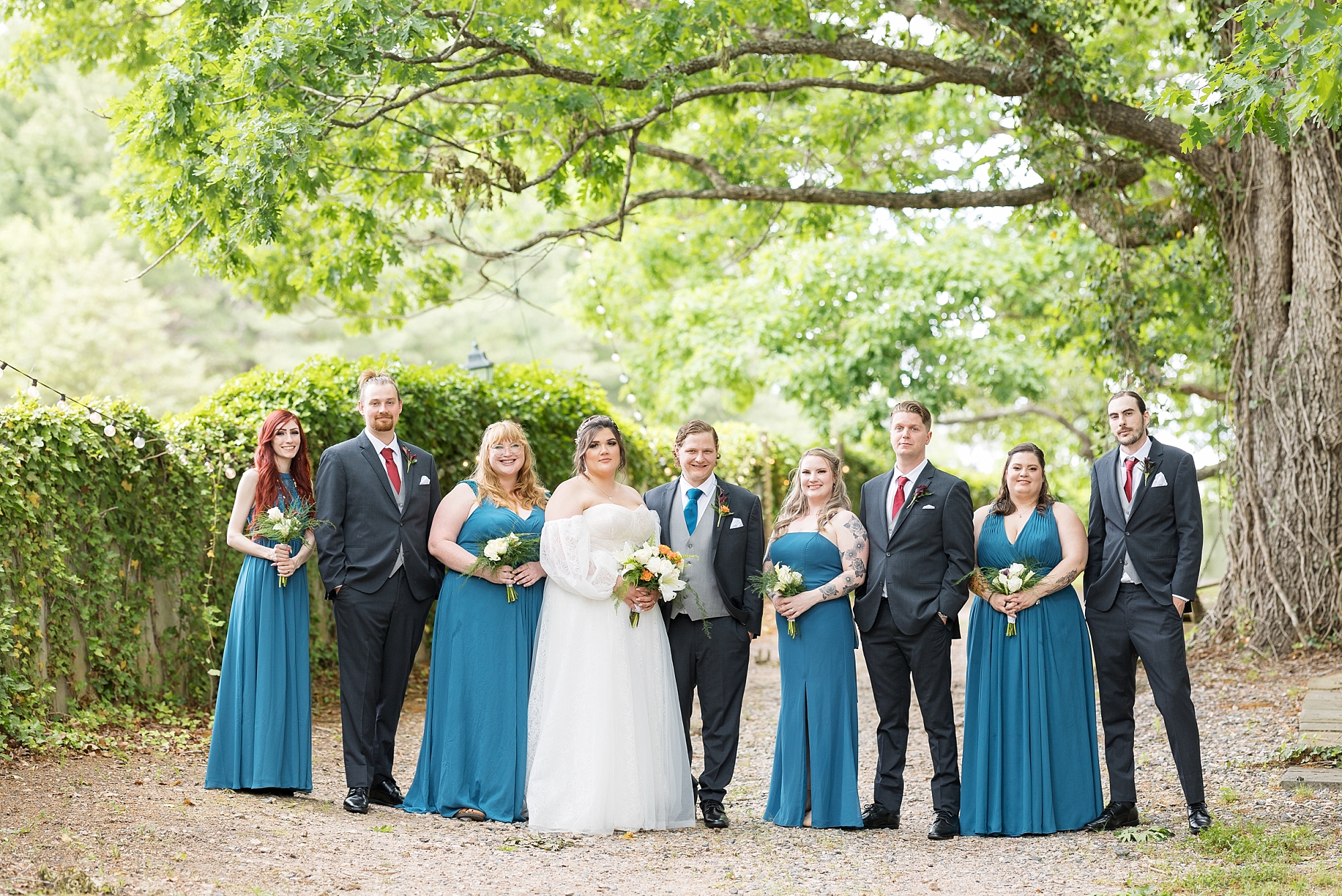 Stonewall Farm Wedding with peacock colors | Raleigh NC Wedding Photographer | Sarah Hinckley Photography