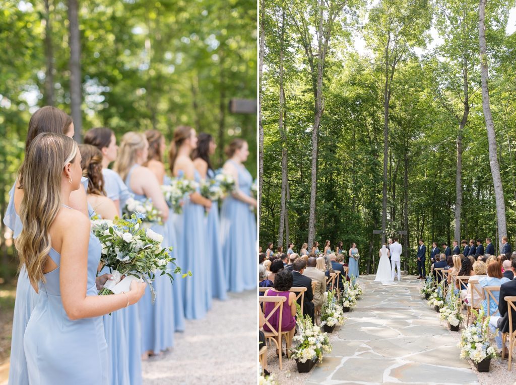 Blue bridesmaid dresses for their spring wedding | Carolina Grove | Raleigh NC Wedding Photographer | Sarah Hinckley Photography