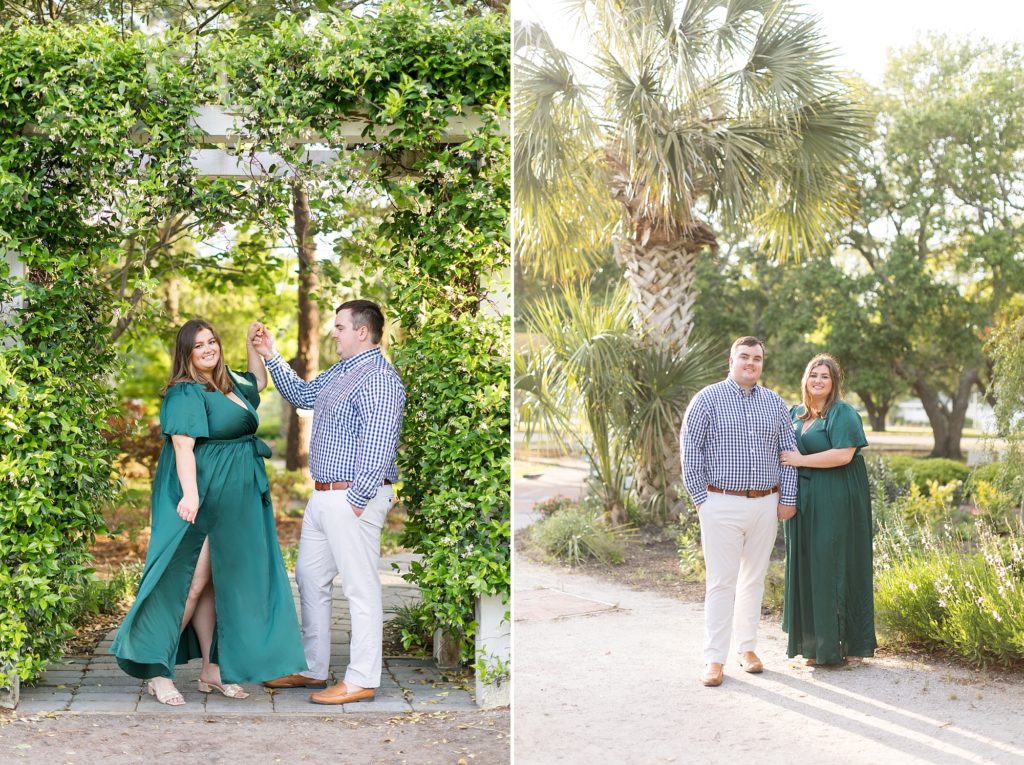 Wrightsville Beach Park Engagement Photos in the spring | NC Wedding Photographer