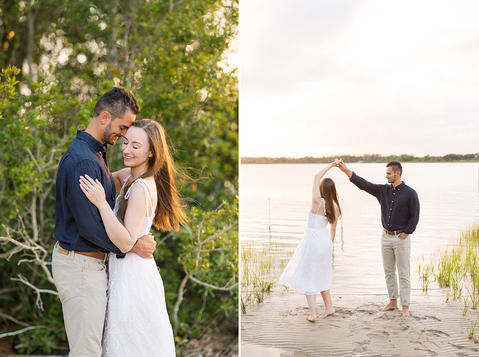 Beach engagement photos that look like film | Raleigh North Carolina Wedding Photographer