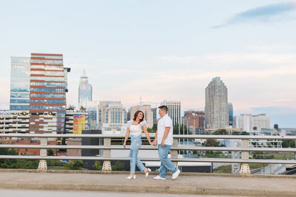 Downtown Raleigh is one of the best locations for engagement photos in Raleigh, North Carolina.