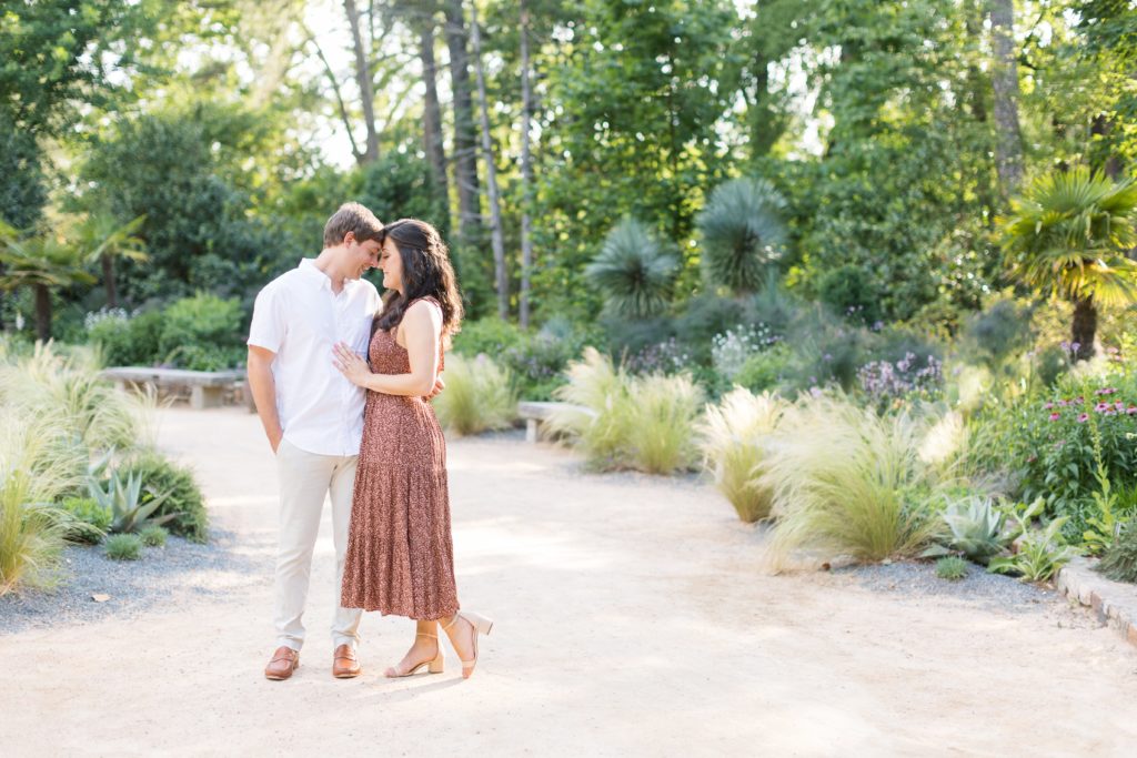 Duke Gardens is a beautiful garden year round for engagement photos in Raleigh.