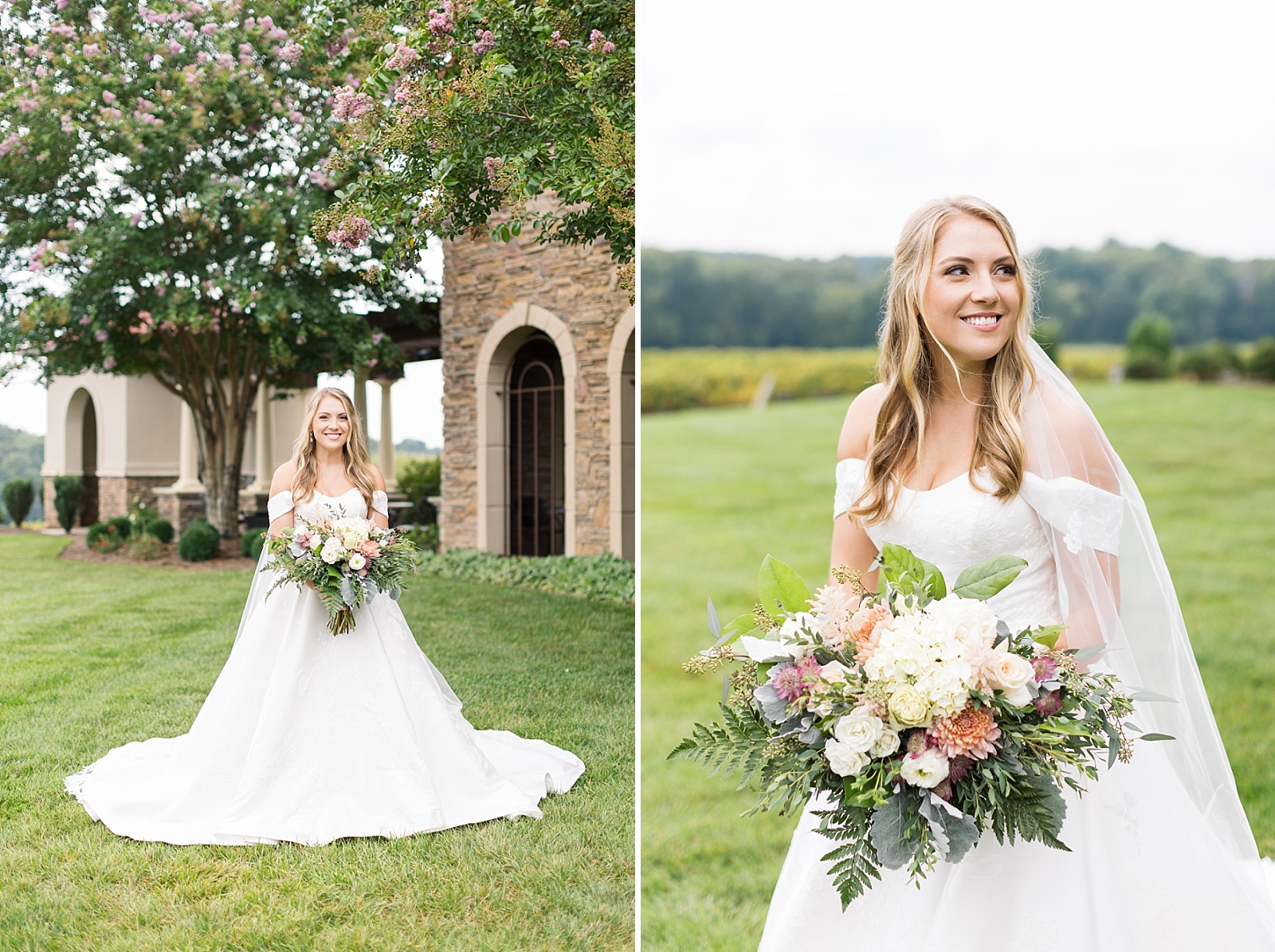 bridal portraits at Childress Vineyards   | NC Wedding Photographer | VA wedding photographer | Vineyard Weddings