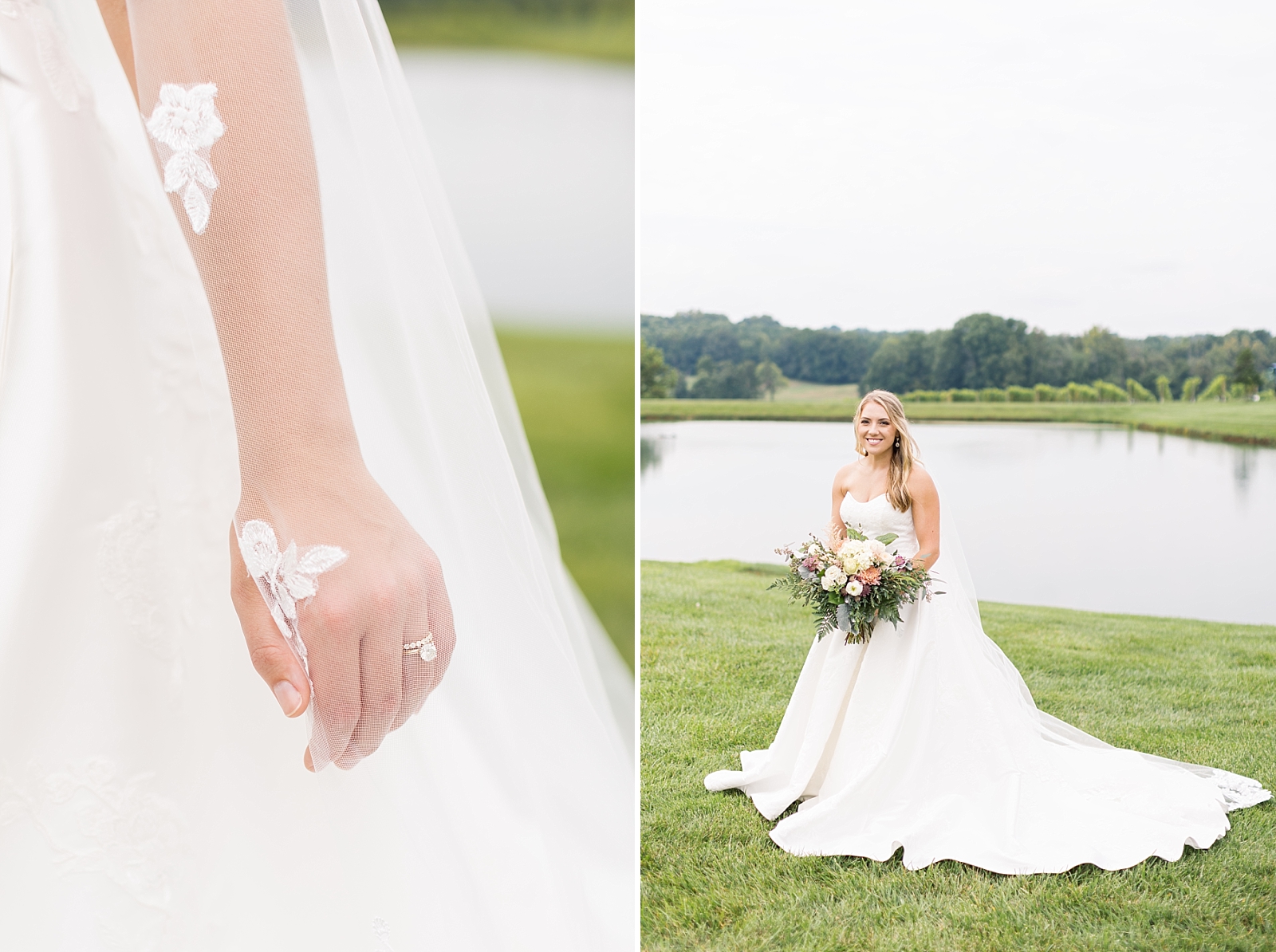 lace sleeve details Childress Vineyards   | NC Wedding Photographer | VA wedding photographer | Vineyard Weddings