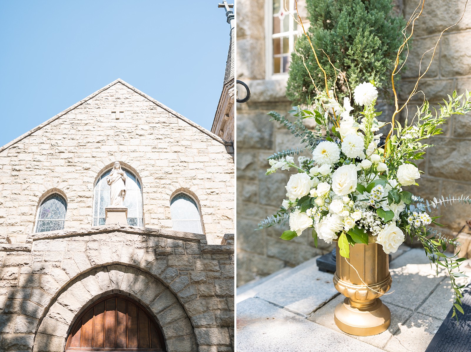 Ceremony floral arrangement | Raleigh Wedding Photographer Sarah Hinckley