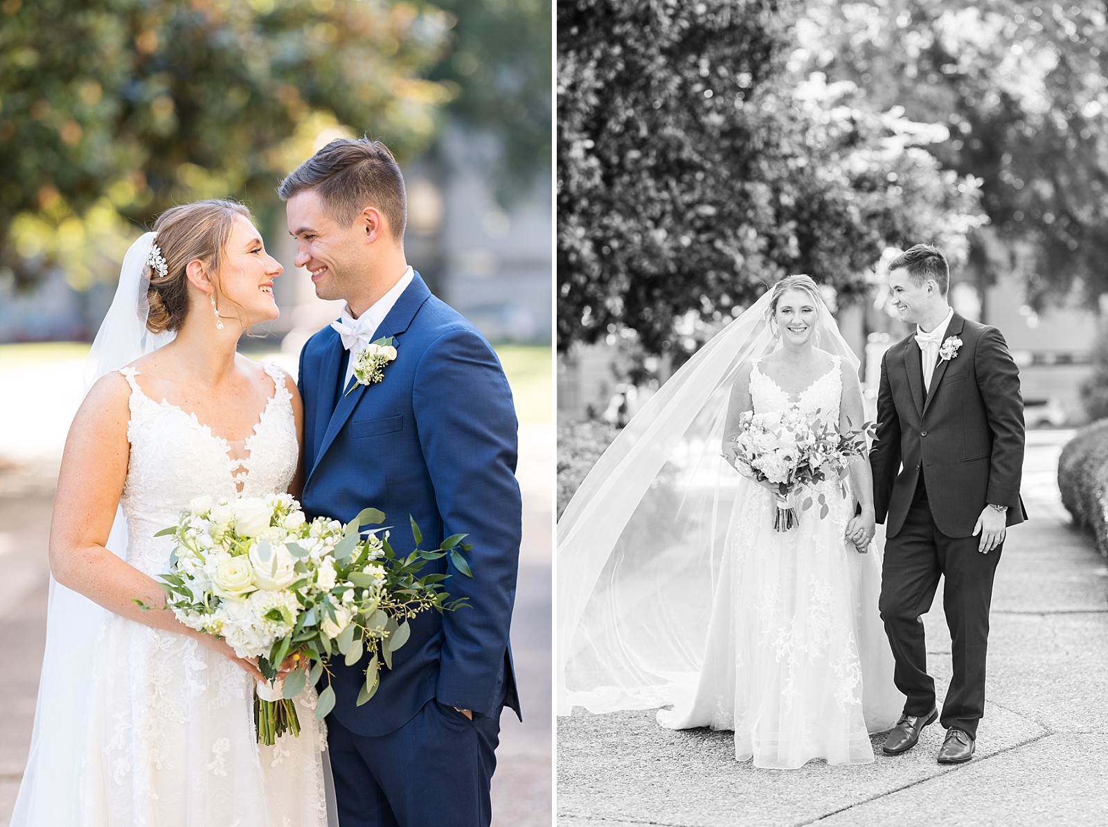 Bride and groom looking at each other | Raleigh Wedding Photographer Sarah Hinckley