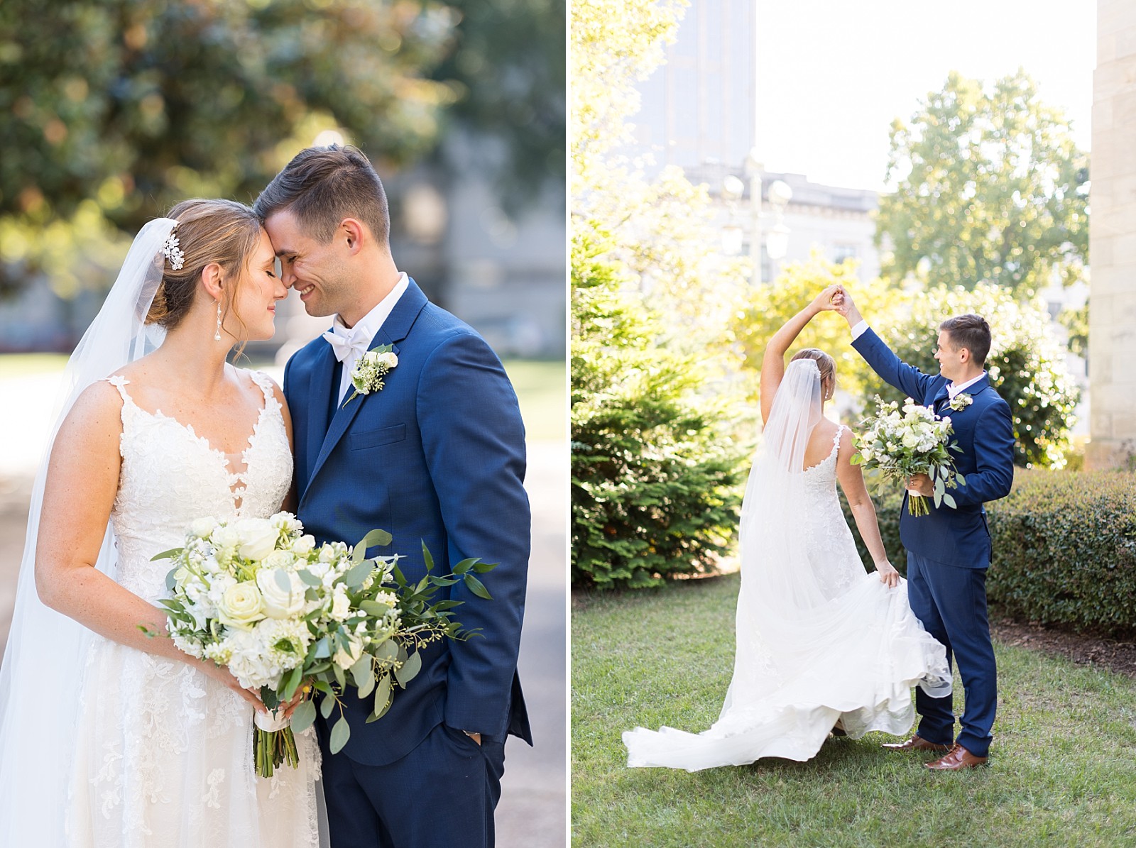 Groom twirling the bride | Raleigh Wedding Photographer Sarah Hinckley