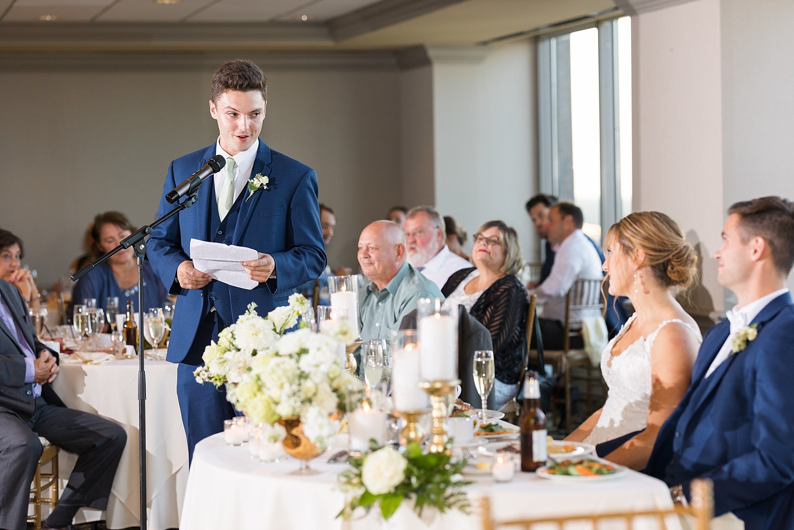best man giving his speech | Raleigh Wedding Photographer Sarah Hinckley