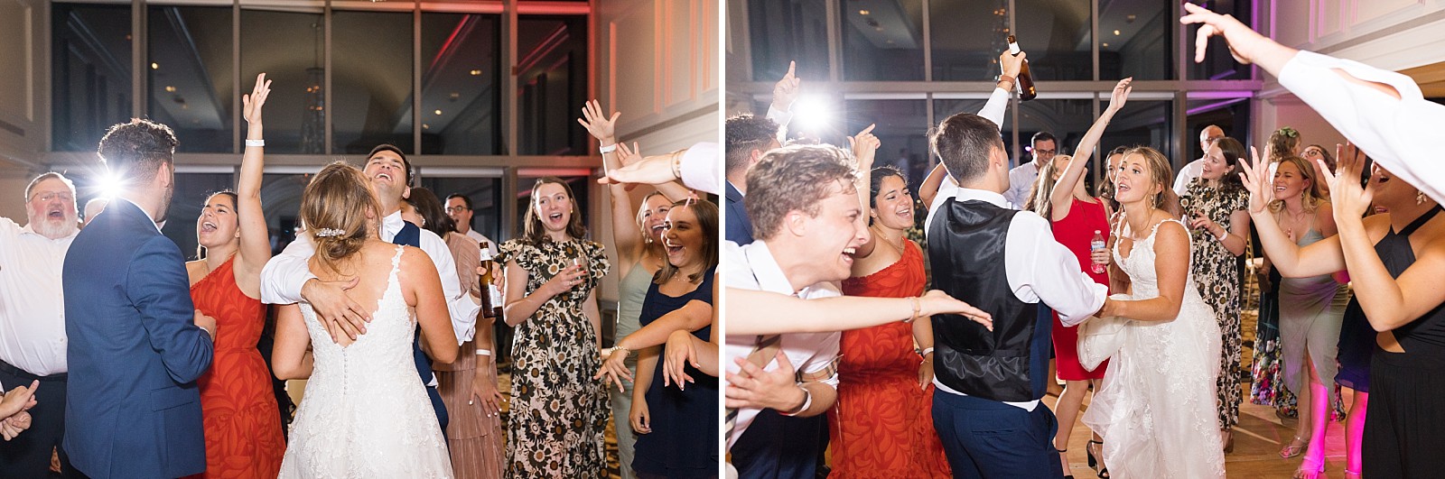 Wedding guests dancing at City Club reception| Raleigh Wedding Photographer Sarah Hinckley