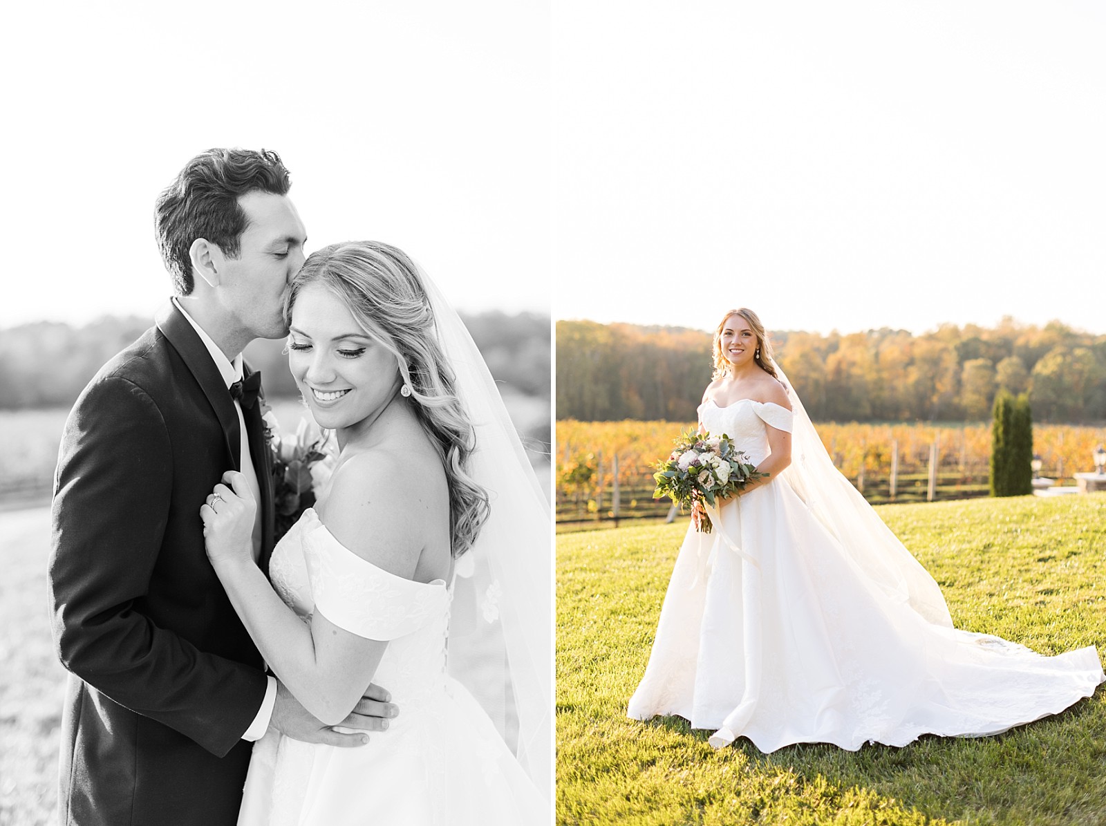 bride and groom at Childress Vineyards Wedding | winery wedding | charlottesville | NC Wedding Photographer 