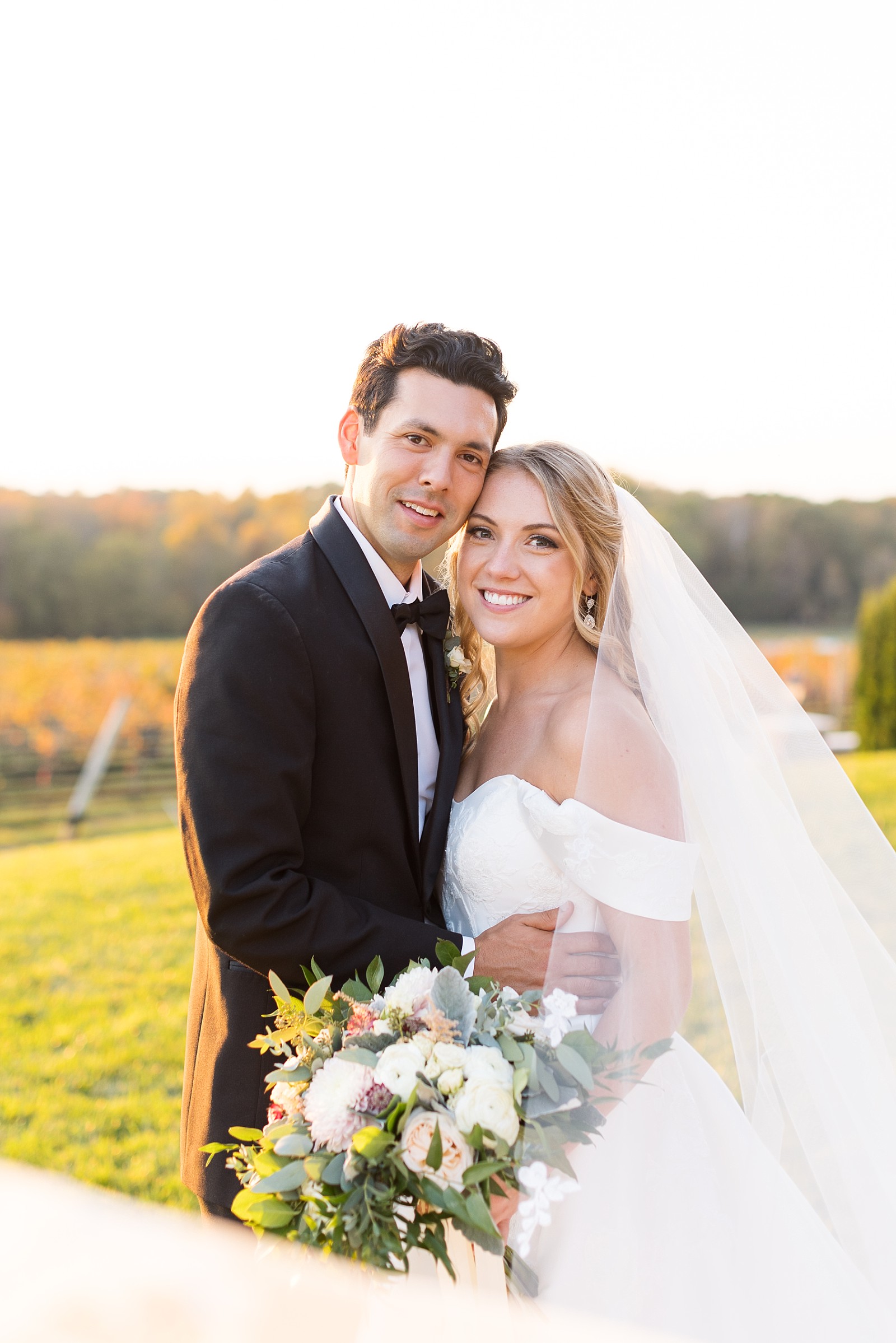 bride and groom | Childress Vineyards Wedding | winery wedding | charlottesville | NC Wedding Photographer 