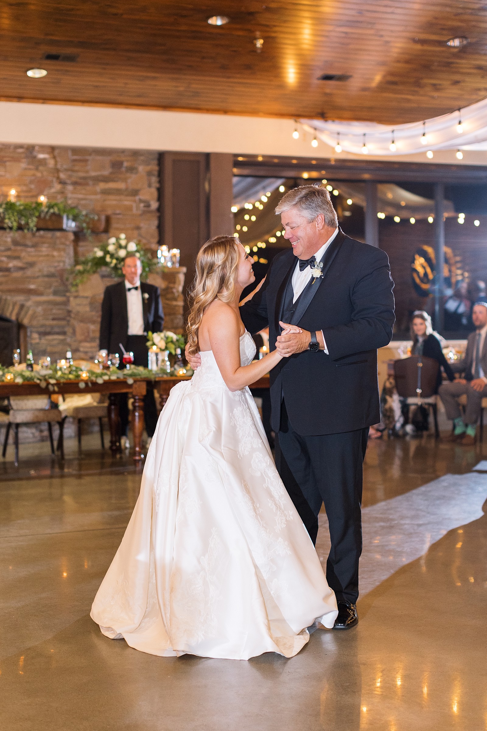 father daughter dance  Childress Vineyards Wedding  | NC Wedding Photographer 
