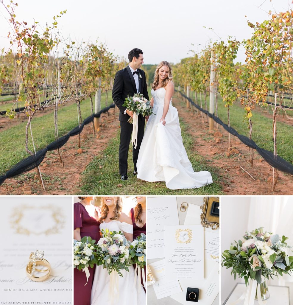 Elegant Childress Vineyards Wedding | NC Wedding Photographer 
