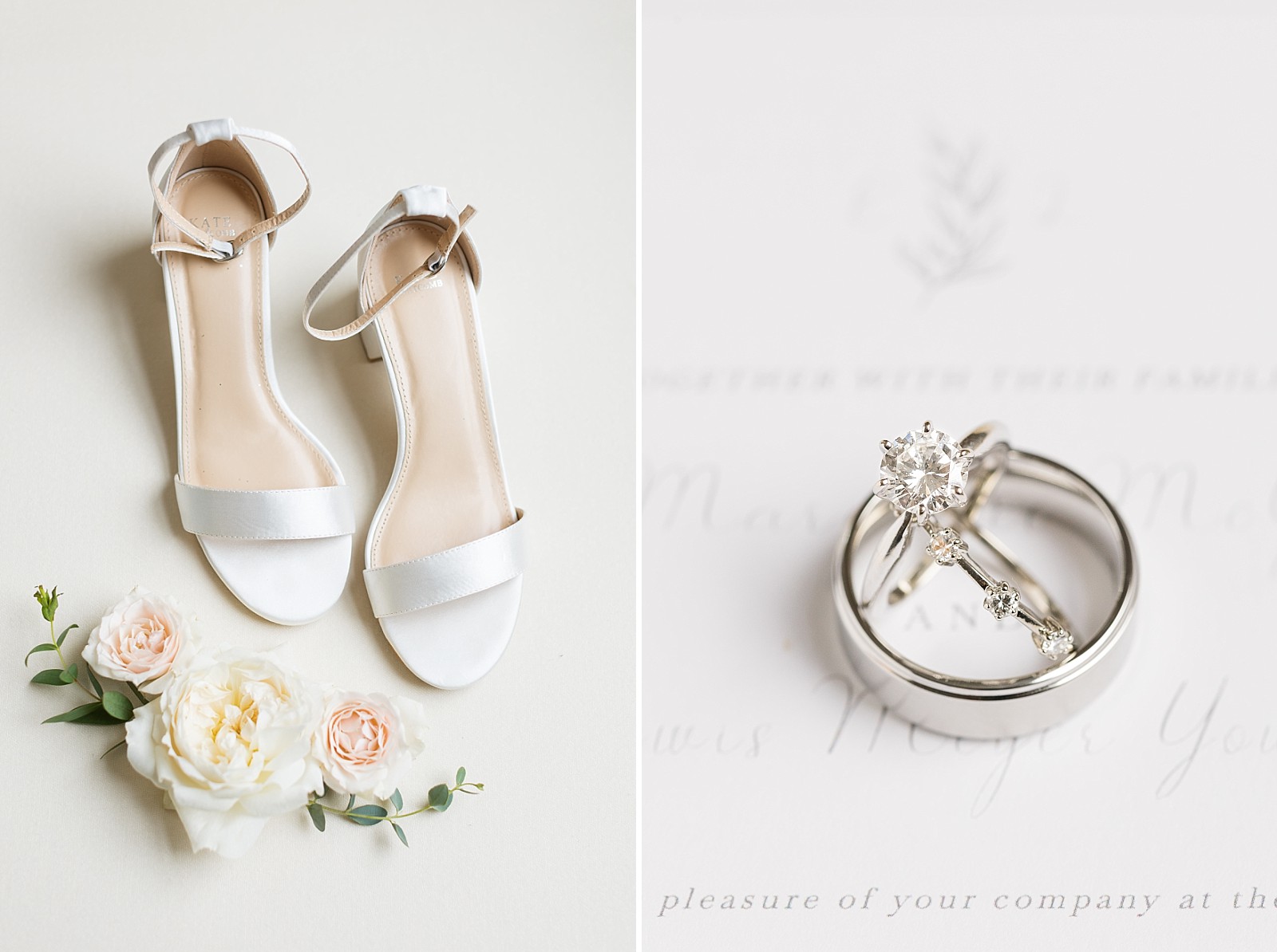 Bridal shoes and rings | Raleigh NC Wedding Photography