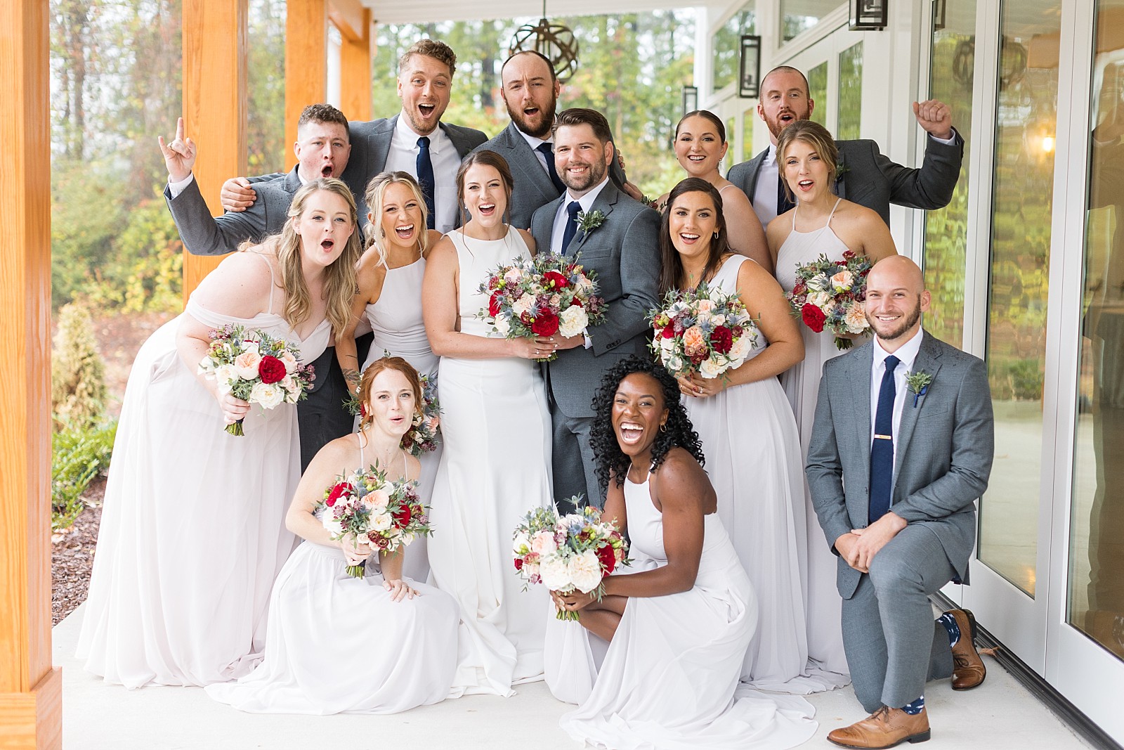 Wedding party at The Upchurch | Raleigh NC Wedding Photography
