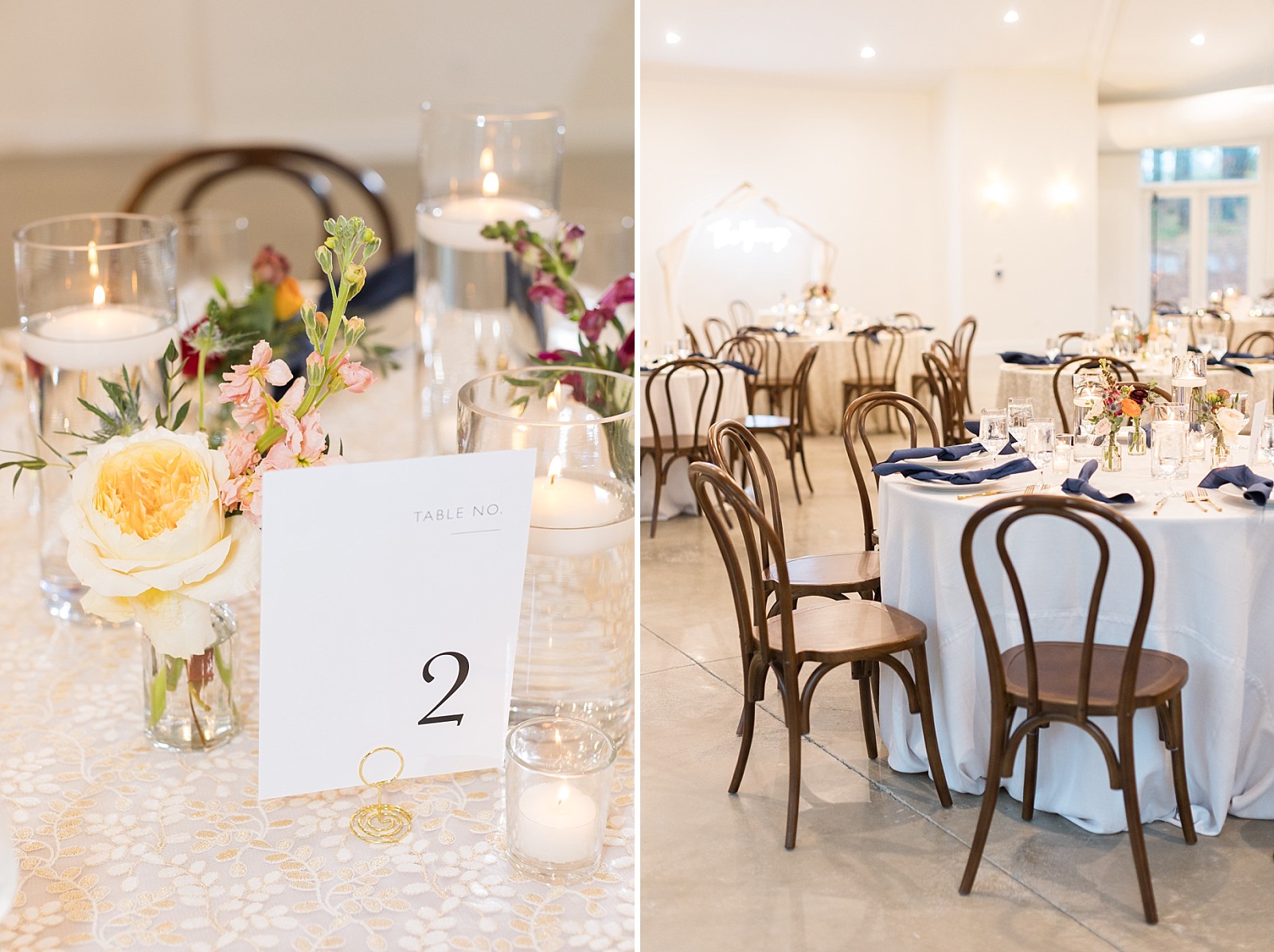 simple white table numbers at The Upchurch in Cary NC | Raleigh NC Wedding Photography | Sarah Hinckley Photography