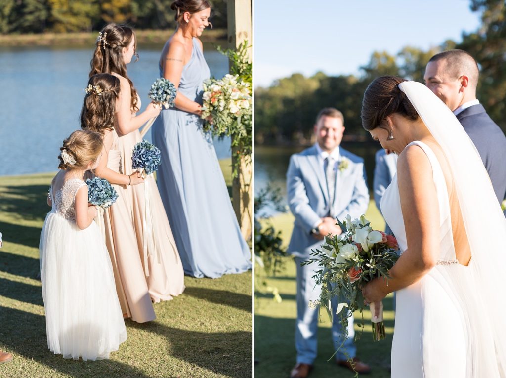bride with wedding party  | Bentwinds Country Club Wedding | Fall Wedding | North Carolina Wedding | Raleigh NC Wedding Photographer | Sarah Hinckley Photography