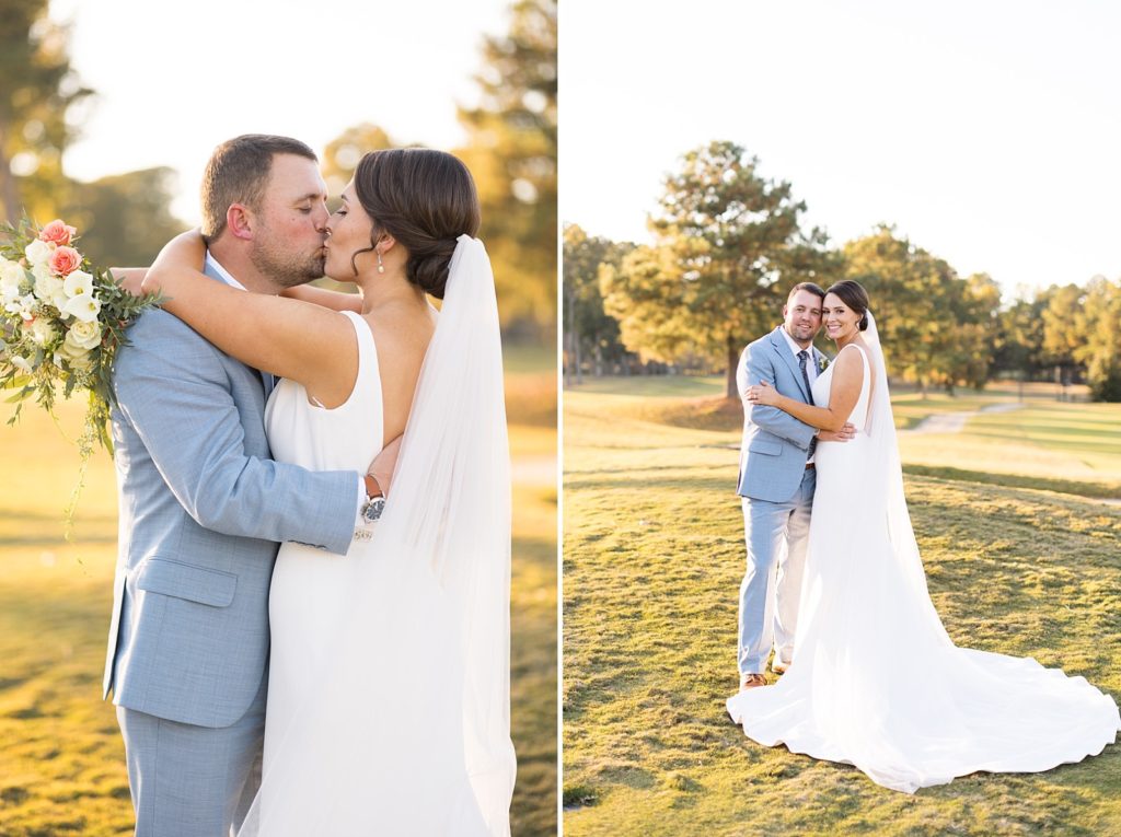 bride and groom kissing | Bentwinds Country Club Wedding | Raleigh NC Wedding Photographer | Sarah Hinckley Photography