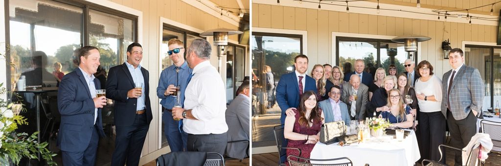 guests during cocktail hour | Bentwinds Country Club Wedding | Fall Wedding | North Carolina Wedding | Raleigh NC Wedding Photographer | Sarah Hinckley Photography