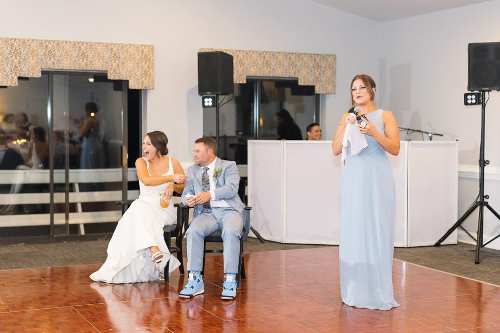 maid of honor giving speech | Raleigh NC Wedding Photographer | Sarah Hinckley Photography