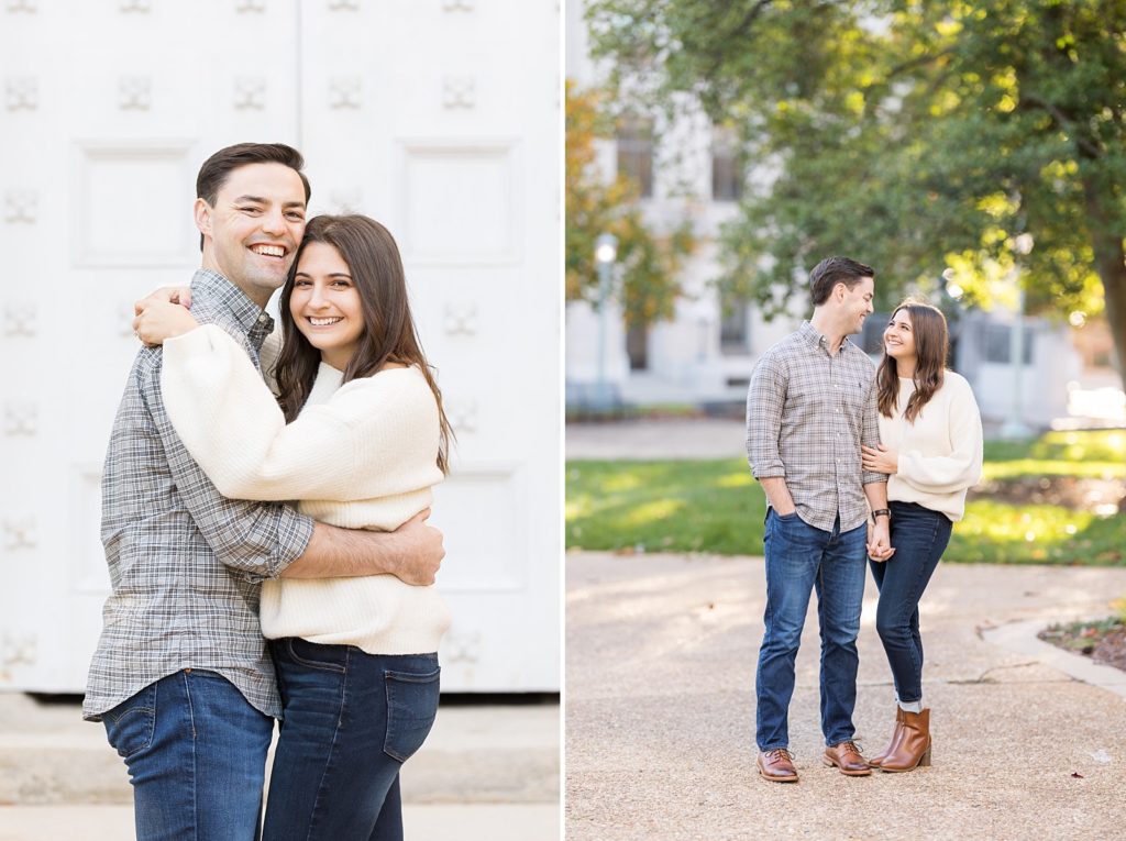 Outfit inspiration for engagment photoshoot | Downtown Raleigh Engagement Photoshoot | Raleigh NC Wedding & Engagement Photographer | Sarah Hinckley Photography 