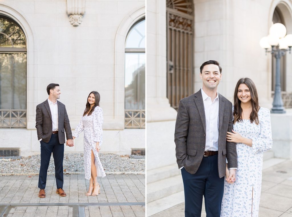 outfit inspiration for city engagement session | Downtown Raleigh Engagement Photoshoot | Raleigh NC Wedding & Engagement Photographer | Sarah Hinckley Photography 