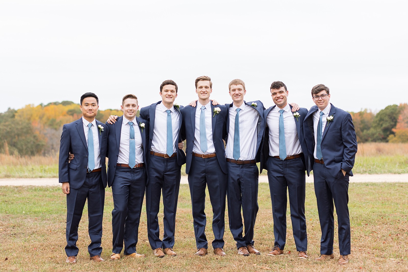 Groomsmen attire inspiration | Fall Wedding at The Meadows in Raleigh | Raleigh NC Wedding Photographer