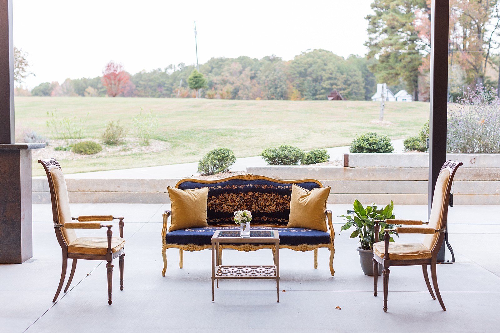 casual sitting area  | The Meadows in Raleigh | Raleigh NC Wedding Photographer