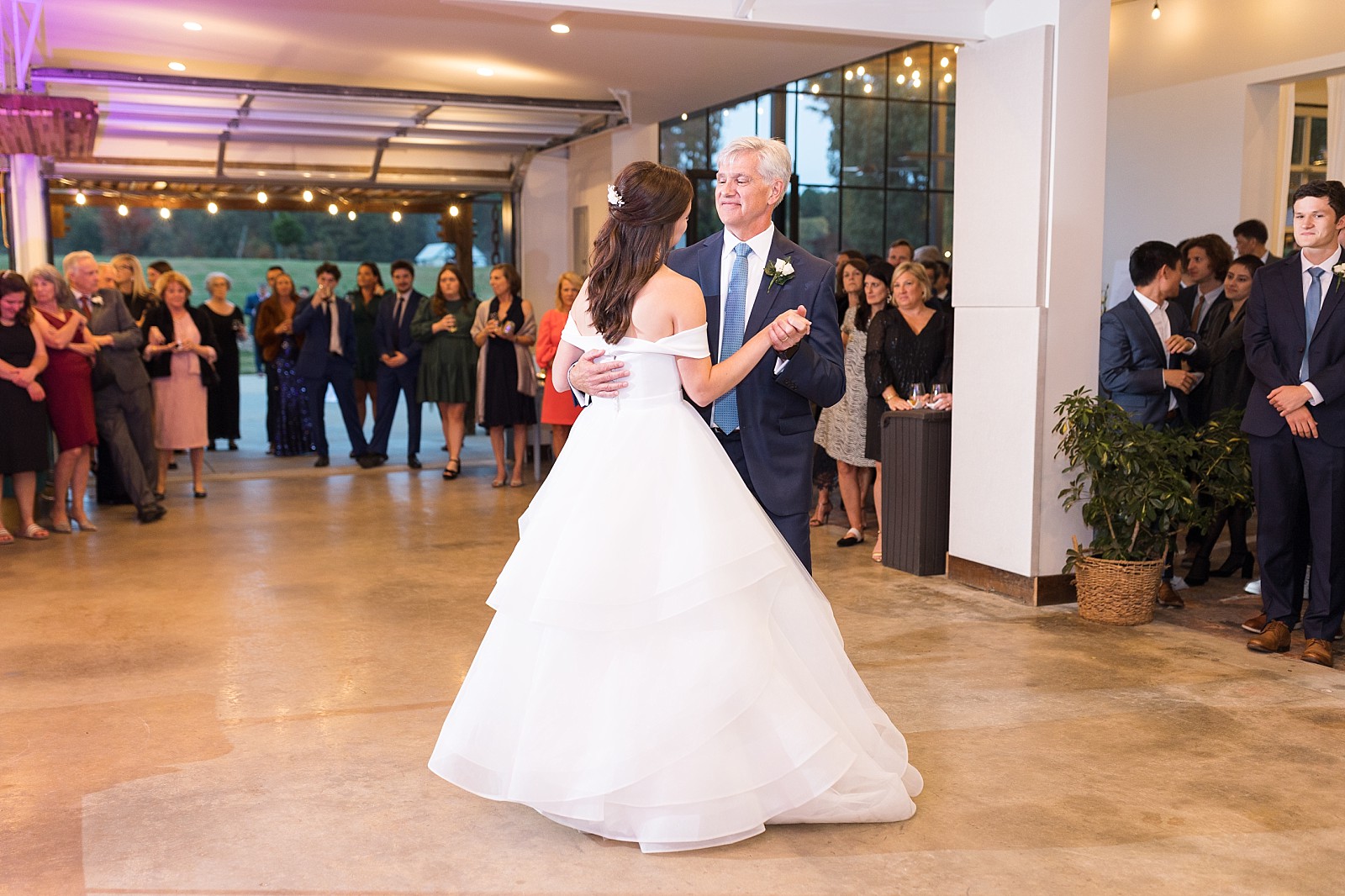 bride dancing with her father  | The Meadows in Raleigh | Raleigh NC Wedding Photographer