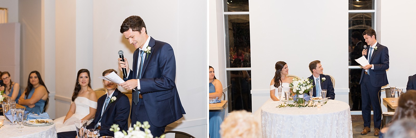 Best man giving his speech  | The Meadows in Raleigh | Raleigh NC Wedding Photographer