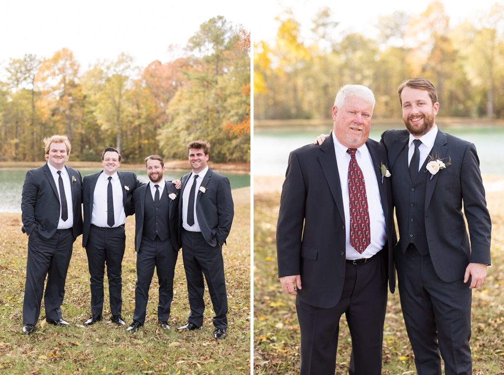 groom  | Fall wedding at Walnut Hill in Raleigh NC | Raleigh NC wedding photographer 