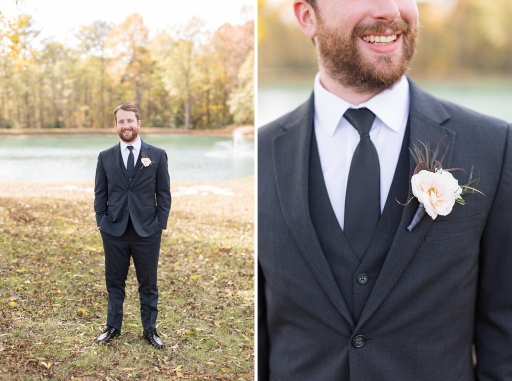 groom  | Walnut Hill in Raleigh NC | Raleigh NC wedding photographer 