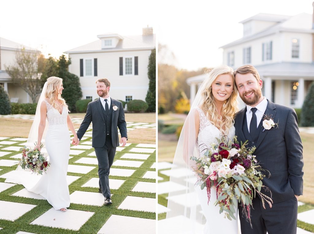 bride and groom | Fall wedding at Walnut Hill in Raleigh NC | Raleigh NC wedding photographer 