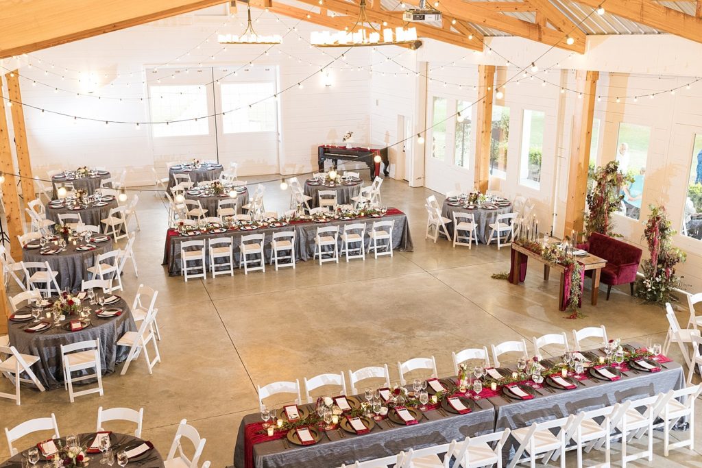 reception decor | Fall wedding at Walnut Hill in Raleigh NC | Raleigh NC wedding photographer 