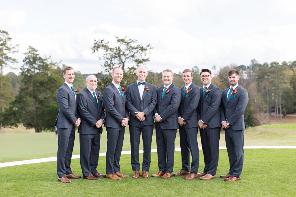 Fall groomsmen attire inspiration | Fall wedding at Hope Valley Country Club | Durham Wedding | Raleigh NC wedding photographer 
