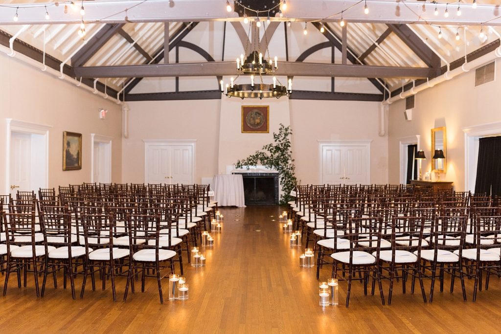 ceremony location | Fall wedding at Hope Valley Country Club | Durham Wedding | Raleigh NC wedding photographer 