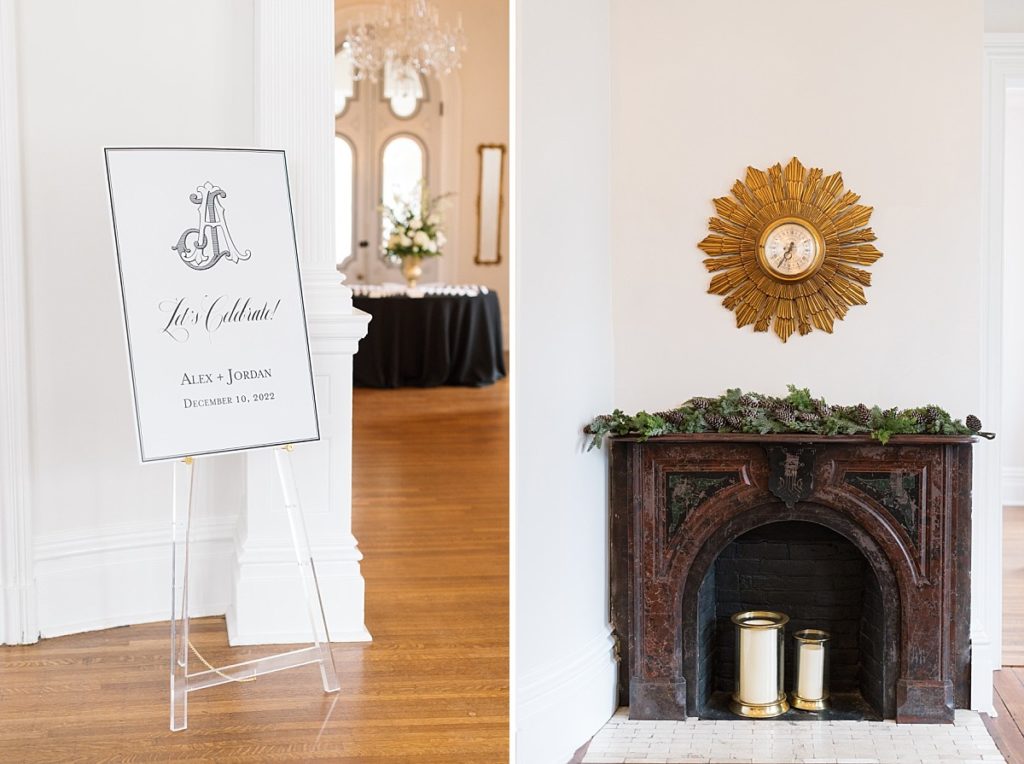 Reception details | Classic Black and white wedding at Merrimon-Wynne | Raleigh NC Wedding Photographer 