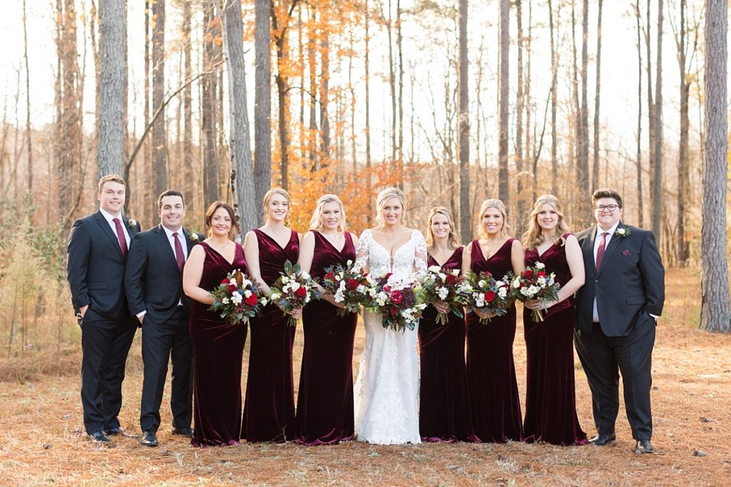 Winter wedding outfit inspiration | Christmas Wedding at Pinehill Pavilion | Raleigh NC Wedding Photographer 