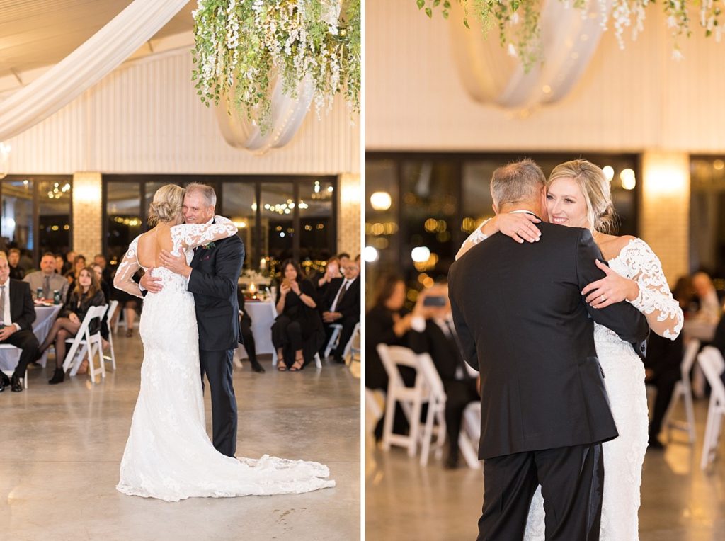 Father daughter dance | Christmas Wedding at Pinehill Pavilion | Raleigh NC Wedding Photographer 