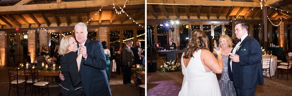 Guests dancing | Emerald Christmas Wedding at The Sutherland Estate | Raleigh NC Wedding Photographer