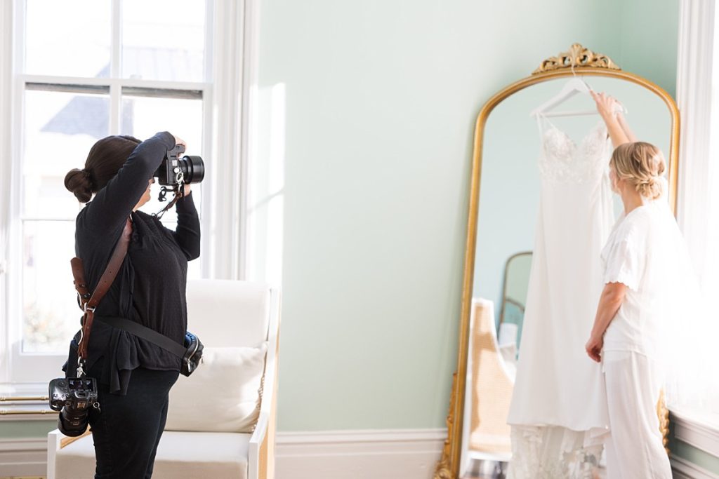 Behind the scenes of a Raleigh Wedding Photographer at the Merrimon-Wynne House 