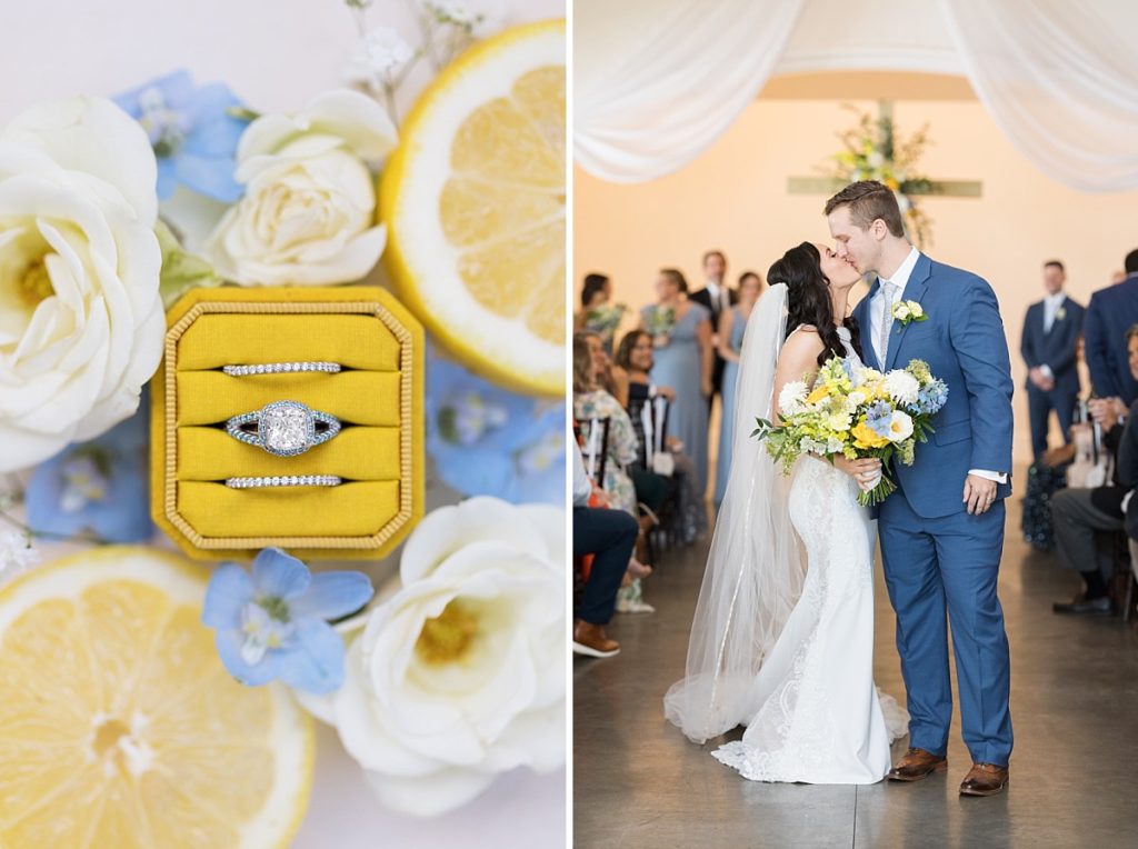 yellow, blue and lemon wedding | Raleigh NC wedding photographer 