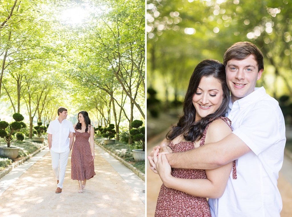 Duke Gardens engagement photos | engagement photo outfit inspiration | Raleigh NC wedding photographer 