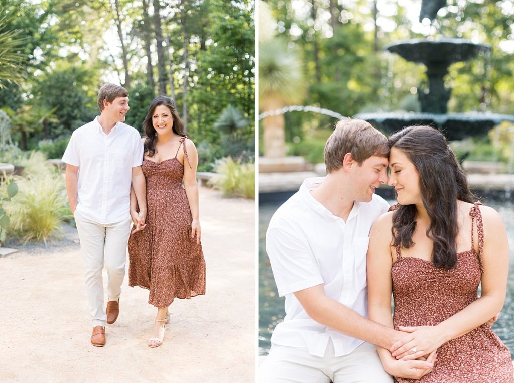 engagement photo poses | Duke Gardens engagement photos | Raleigh NC wedding photographer 