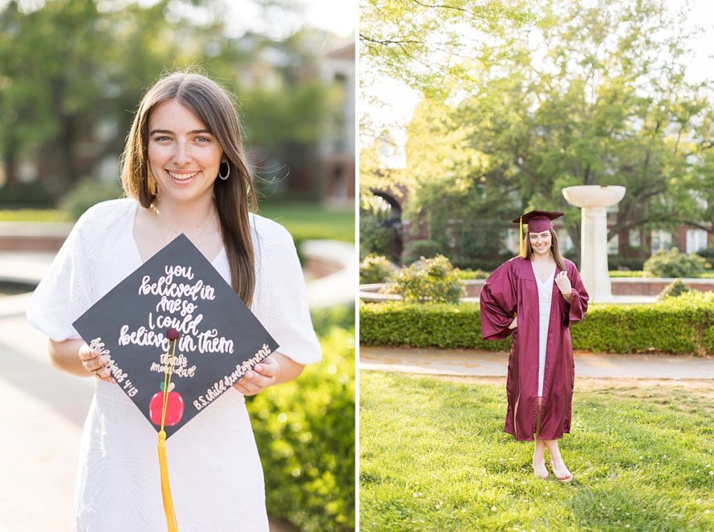 Graduation cap inspiration | Meredith College Grad | Raleigh Senior Photographer