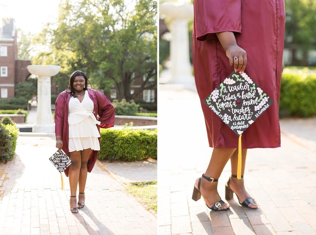Graduation cap closeup | Meredith College Grad | Raleigh Senior Photographer