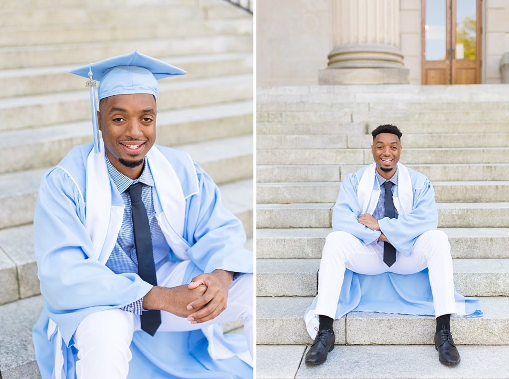 Graduation photos in front of Wilson Library | Raleigh Senior Photographer | Chapel Hill Senior Photographer