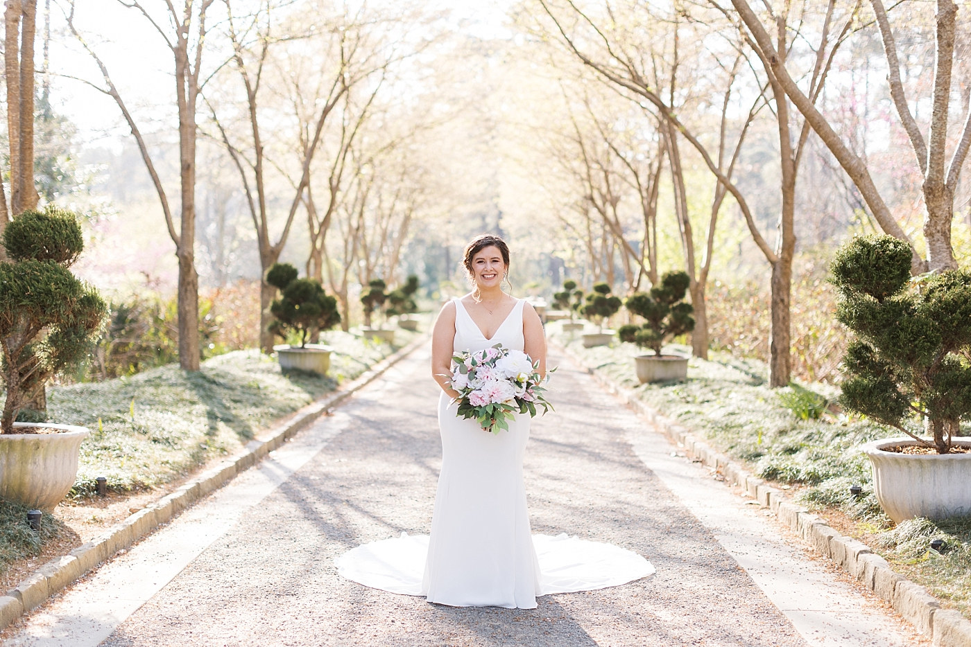 Spring Bridal Portraits at Sarah P. Duke Gardens in Durham | Raleigh Wedding Photographer